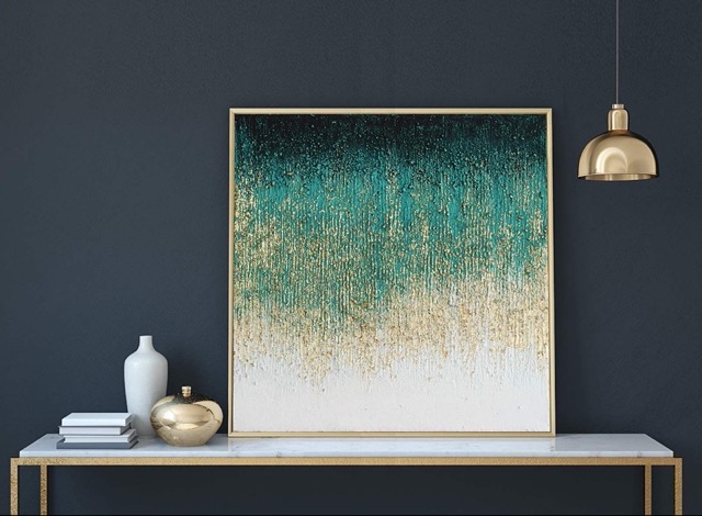 Art Textures with Gold Leaf, Contemporary Art available through NL Dream Interiors
