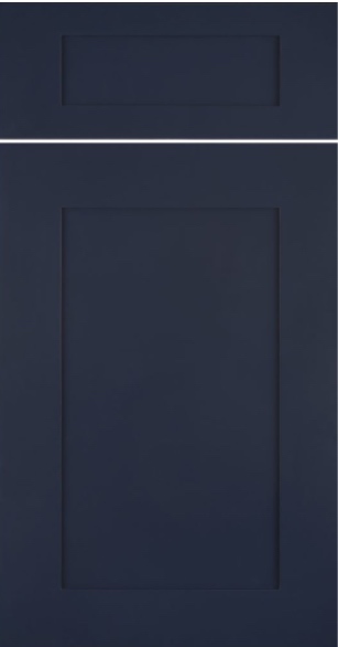 Navy Blue Shaker cabinet door style by NL Dream Interiors