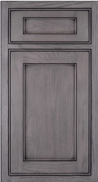 Red Oak cabinet door style by NL Dream Interiors