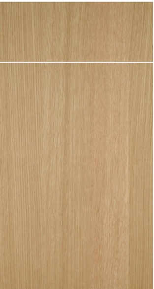 Rift Cut Oak Slab cabinet door style by NL Dream Interiors