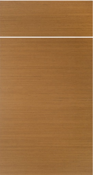 Slab Teak Veneer cabinet door style by NL Dream Interiors
