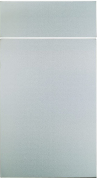 Stainless Steel Slab Front cabinet door style by NL Dream Interiors